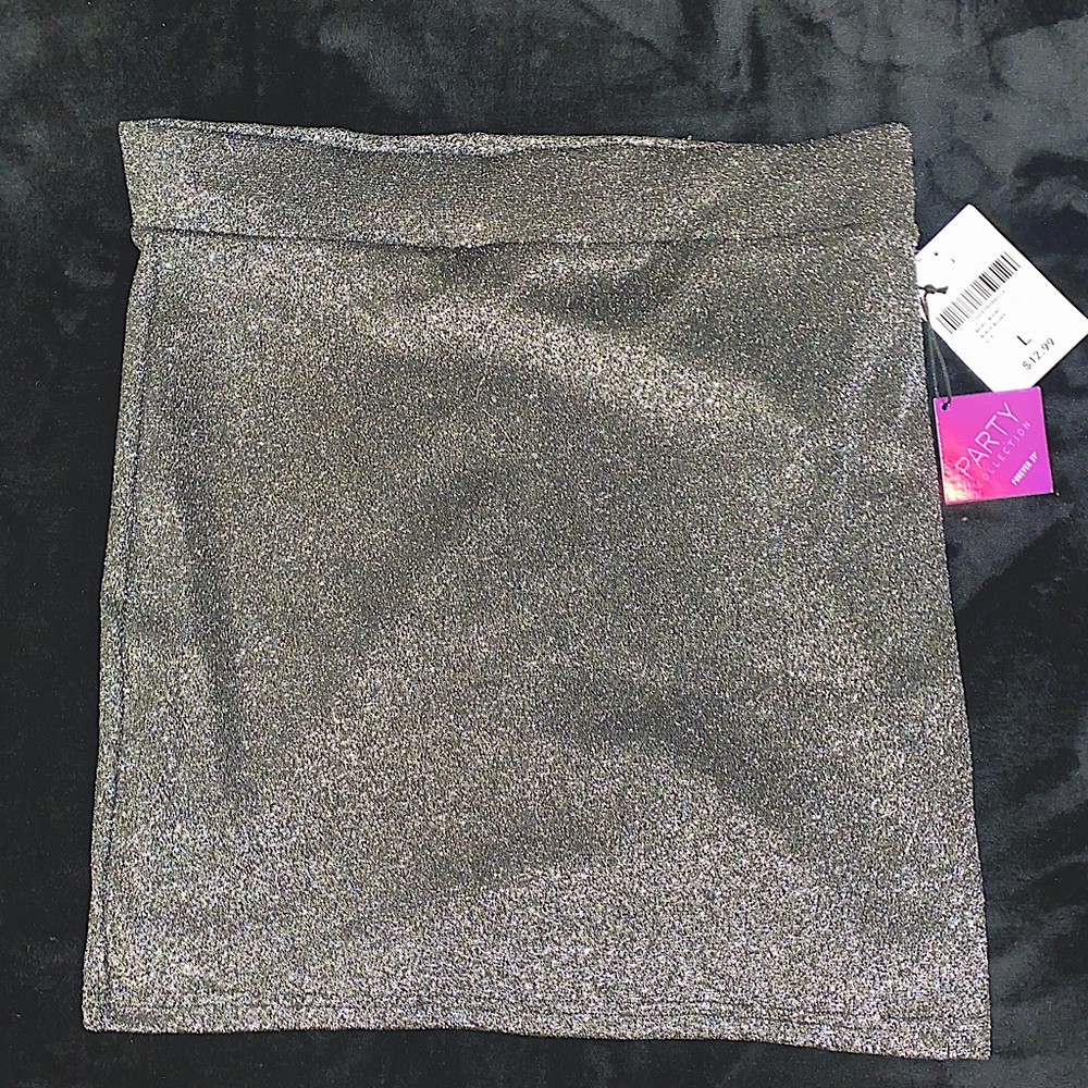 Glitter mini skirt